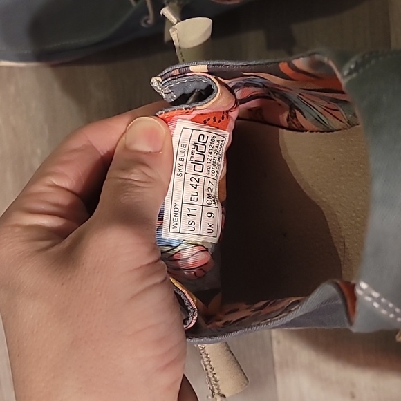 Hey Dude Shoes Wendy Sky Blue Size 11 Womens Excellent Condition - Picture 4 of 7